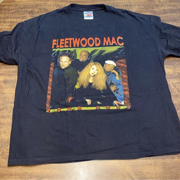 Tennessee River Tops - Fleetwood Mac Vintage 2003 Say You Will Tour Concert Promo XL Black T-Shirt READ